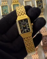 Fossil-Raquel (Analog Watch) – Black Dial / Gold Strap