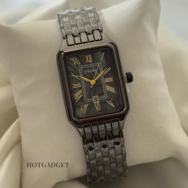 Fossil-Raquel (Analog Watch) – Black Dial / Gunmetal Strap