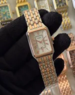 Fossil-Raquel (Analog Watch) – White Dial / Rose Gold & Silver Strap