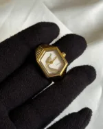 FSL Ring Watch – White Dial / Gold Strap