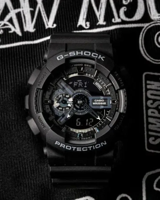 GShock-GA-11011B (Analog Digital Watch) GShock-GA-11011B (Analog Digital Watch) – Black – Grey Accents