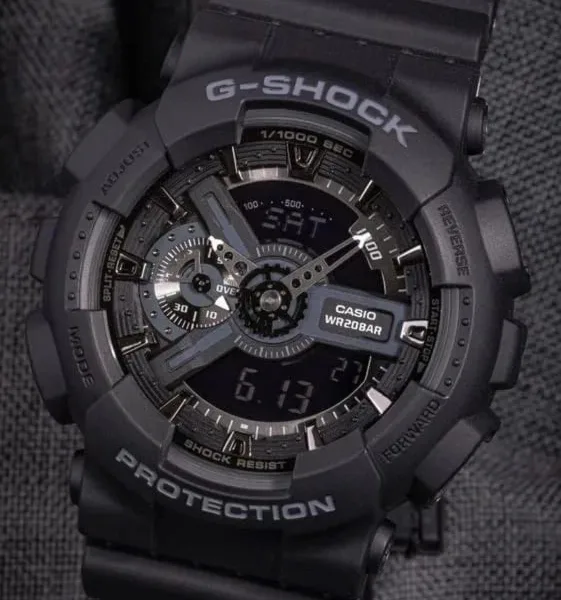 GShock-GA-11011B (Analog Digital Watch) – Black – Grey Accents