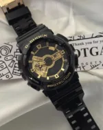 GShock-GA-11011B (Analog Digital Watch) – Gold Dial / Black Strap