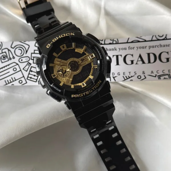 GShock-GA-11011B (Analog Digital Watch) – Gold Dial / Black Strap