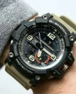 GShock-Mudmaster GG-1000 (Analog Digital Watch) – Black Dial / Beige Strap