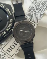 GShock-GM-2100 (Analog Digital Watch) – Black Dial / Black Strap – Gunmetal Bezel