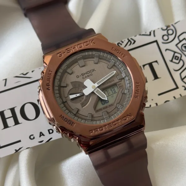 GShock-GM-2100 (Analog Digital Watch) – Brown Dial / Brown Strap – Bronze Bezel