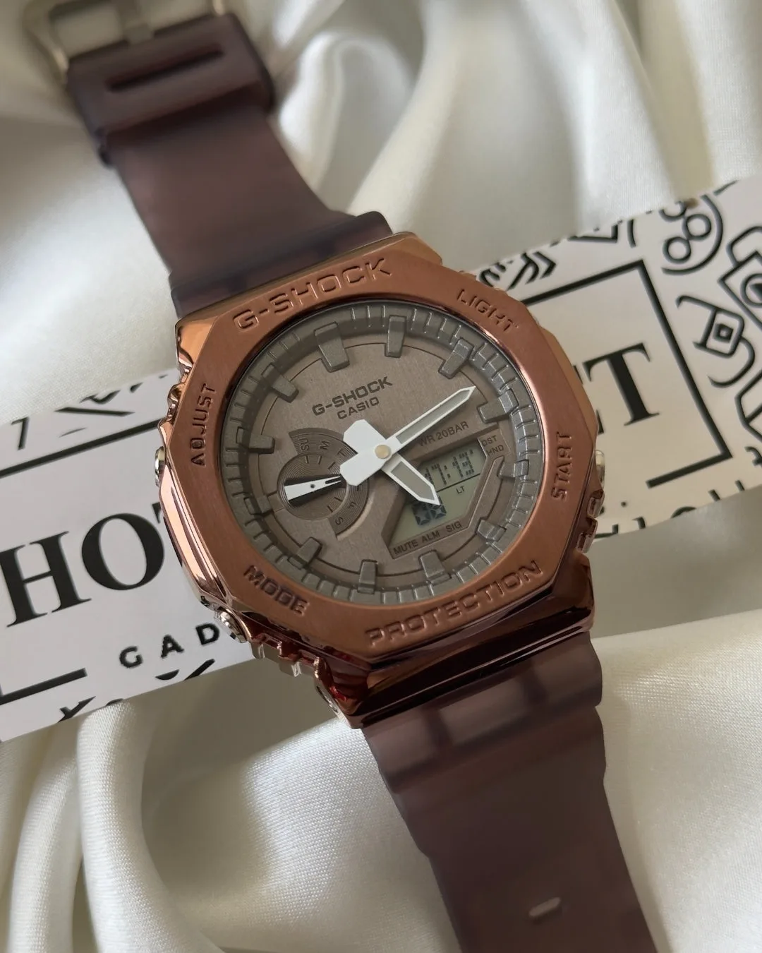 GShock-GM-2100 (Analog Digital Watch) GShock-GM-2100 (Analog Digital Watch) – Brown Dial / Brown Strap – Bronze Bezel