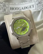 GShock-GM2110D (Analog Digital Watch) – Green Dial / Silver Strap
