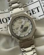 GShock-GM2110D (Analog Digital Watch) – White Dial / Silver Strap