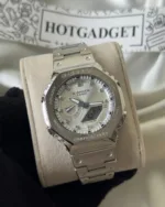 GShock-GM2110D (Analog Digital Watch) – White Dial / Silver Strap