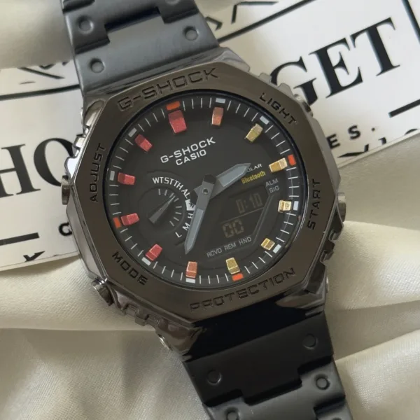 GShock-GMB2100D (Analog Digital Watch) – Black Dial / Gunmetal Strap