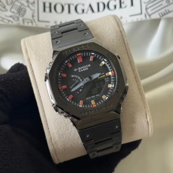 GShock-GMB2100D (Analog Digital Watch) – Black Dial / Gunmetal Strap