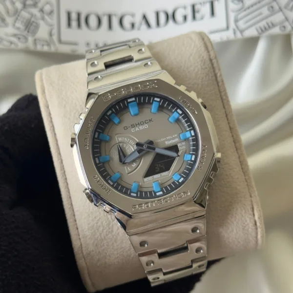 GShock-GMB2100D (Analog Digital Watch) – Grey Dial / Silver Strap