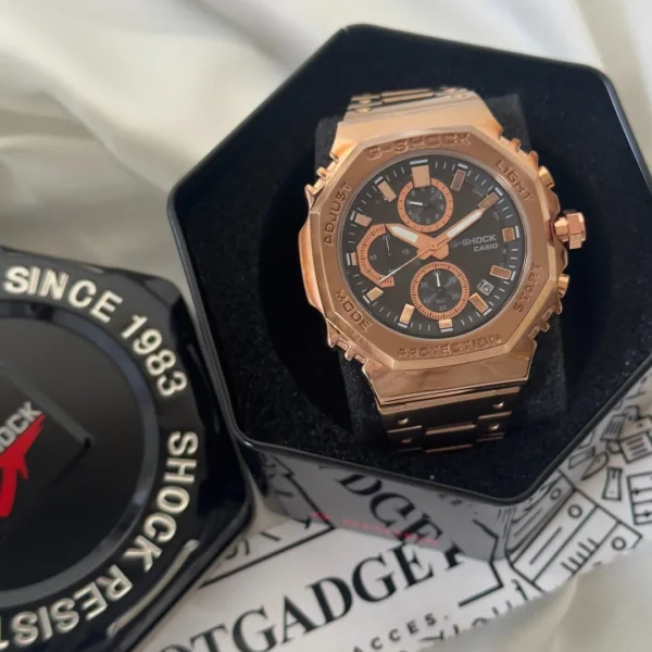 GShock-GMCB2100 (Analog Digital Watch) – Black Dial / Rose Gold Strap
