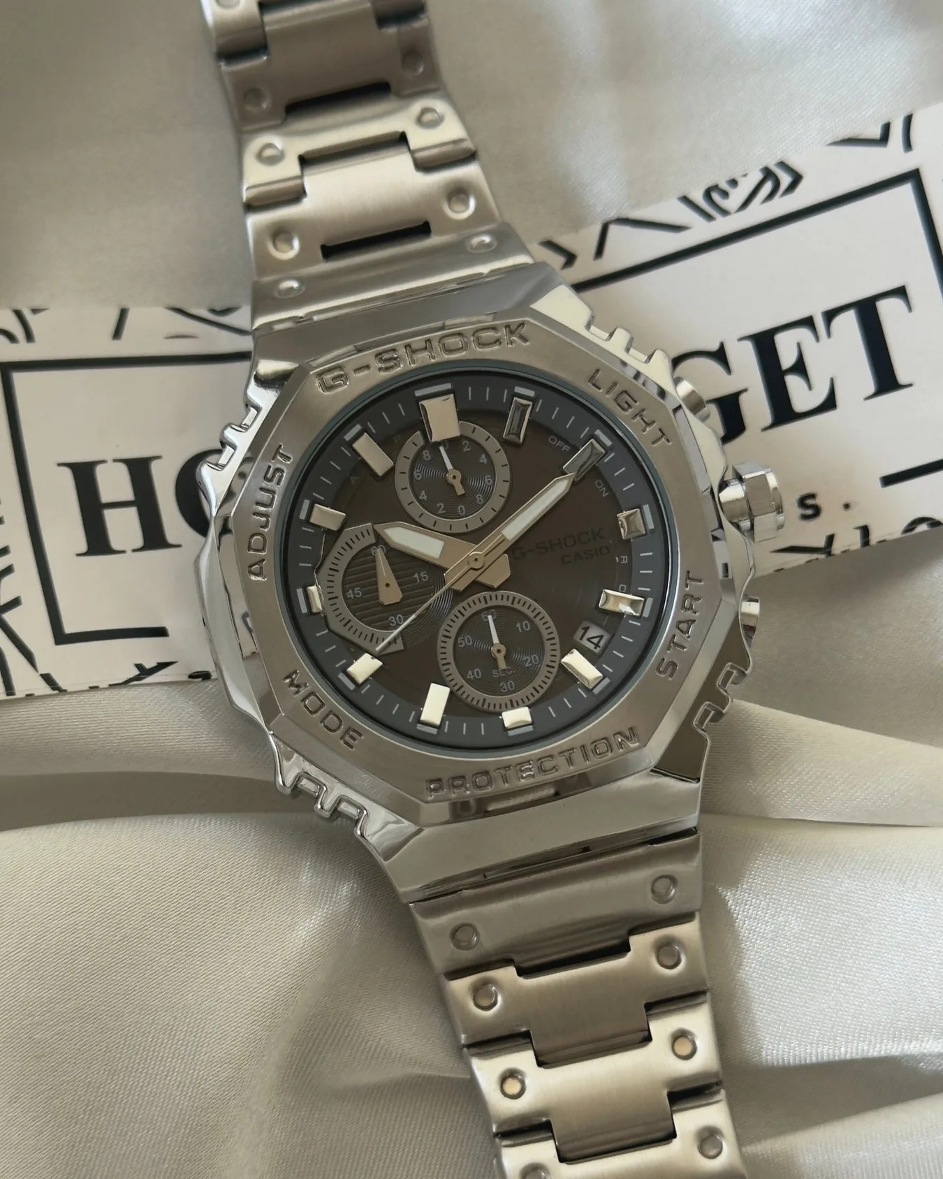 GShock-GMCB2100 (Analog Digital Watch) GShock-GMCB2100 (Analog Digital Watch) – Black Dial / Silver Strap