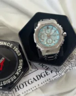 GShock-GMCB2100 (Analog Digital Watch) – Mint Blue Dial / Silver Strap