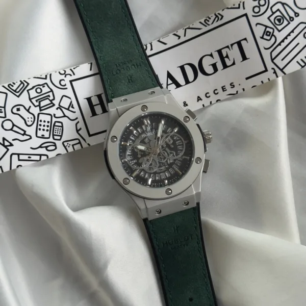HBT Big Bang - (Analog Watch) – Black Dial / Green Strap
