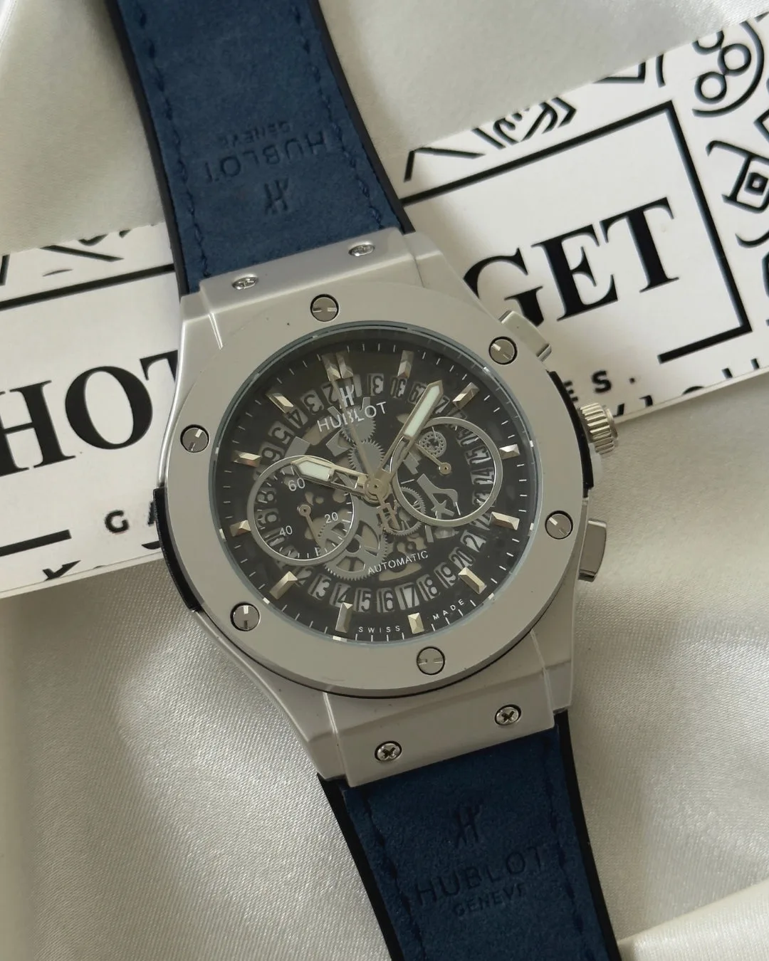 HBT Big Bang - (Analog Watch) HBT Big Bang - (Analog Watch) – Grey Dial / Blue Strap