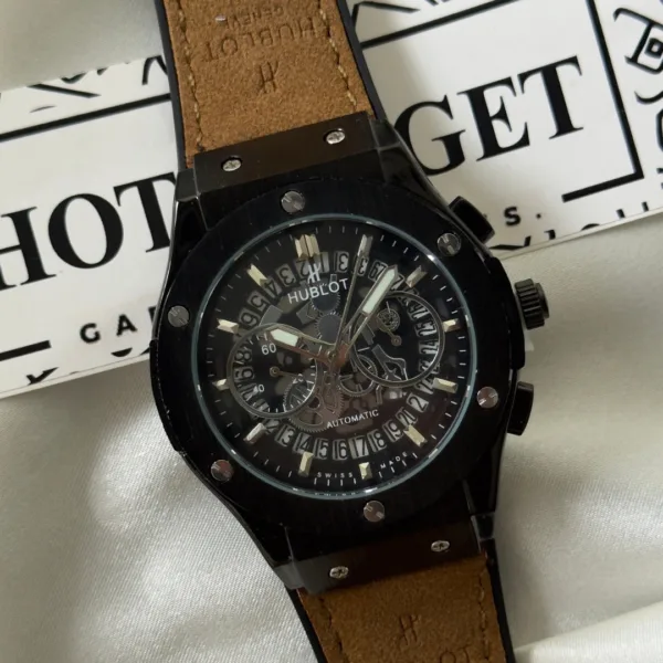HBT Big Bang - (Analog Watch) – Grey Dial / Brown Strap