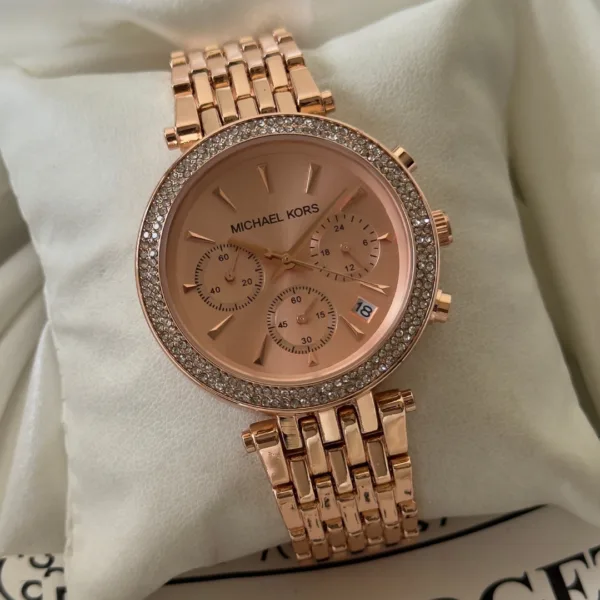 MK Bryant 6357I (Chronograph Watch) – Rose Gold