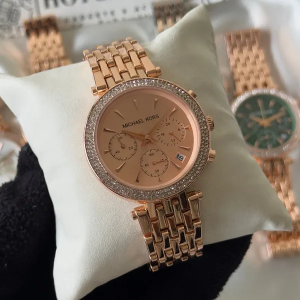 MK Bryant 6357I (Chronograph Watch) – Rose Gold