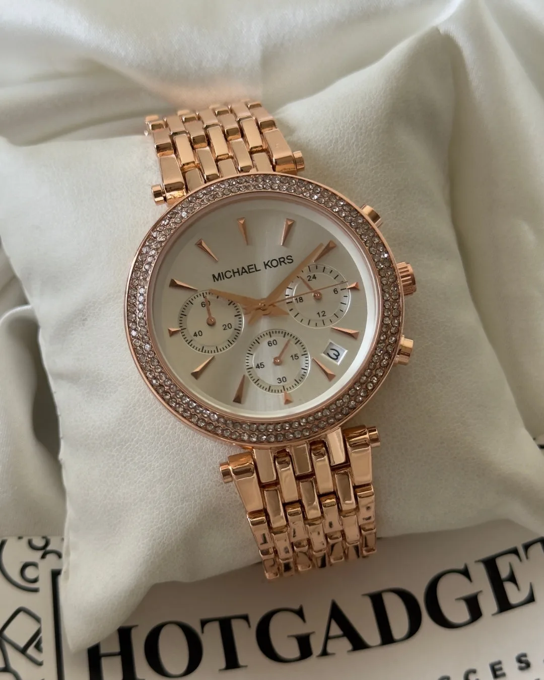 MK Bryant 6357I (Chronograph Watch) MK Bryant 6357I (Chronograph Watch) – White Dial / Rose Gold Strap