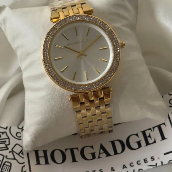 MK Darci 3191 (Analog Watch) – White Dial / Gold Strap