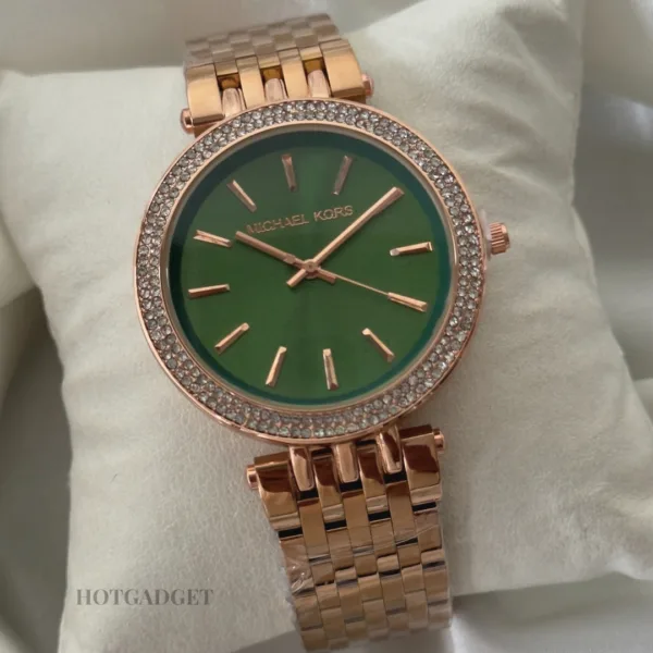 MK Darci 3192 (Analog Watch) – Green Dial / Rose Gold Strap
