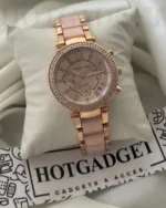MK Parker 5896 (Chronograph Watch) – Pink Dial / Rose Gold & Pink Strap
