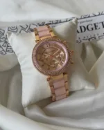 MK Parker 5896 (Chronograph Watch) – Pink Dial / Rose Gold & Pink Strap