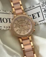 MK Parker 5896 (Chronograph Watch) – Pink Dial / Rose Gold & Pink Strap