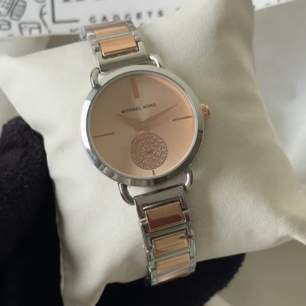 MK Portia 3640 (Chronograph Watch) – Rose Gold Dial / Two-Tone Strap