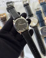PNRAI Radiomir 1940 (Chronograph Watch) – Black Dial / Black Strap – Silver Case