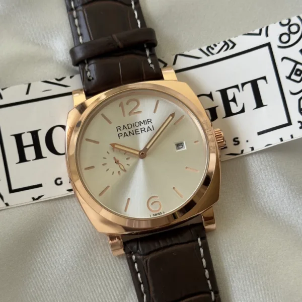 PNRAI Radiomir 1940 (Chronograph Watch) – White Dial / Brown Strap