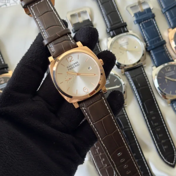 PNRAI Radiomir 1940 (Chronograph Watch) – White Dial / Brown Strap