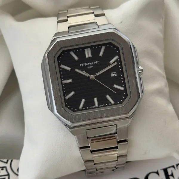 PP Cubitus - (Analog Watch) – Black Dial / Silver Strap
