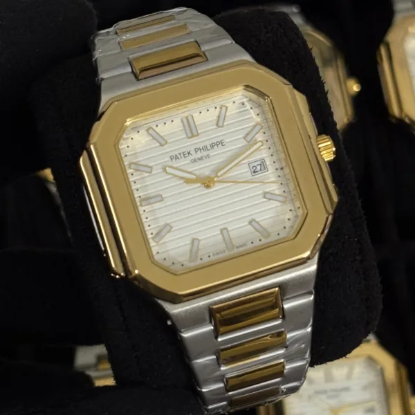 PP Cubitus - (Analog Watch) – White Dial / Gold & Silver Strap