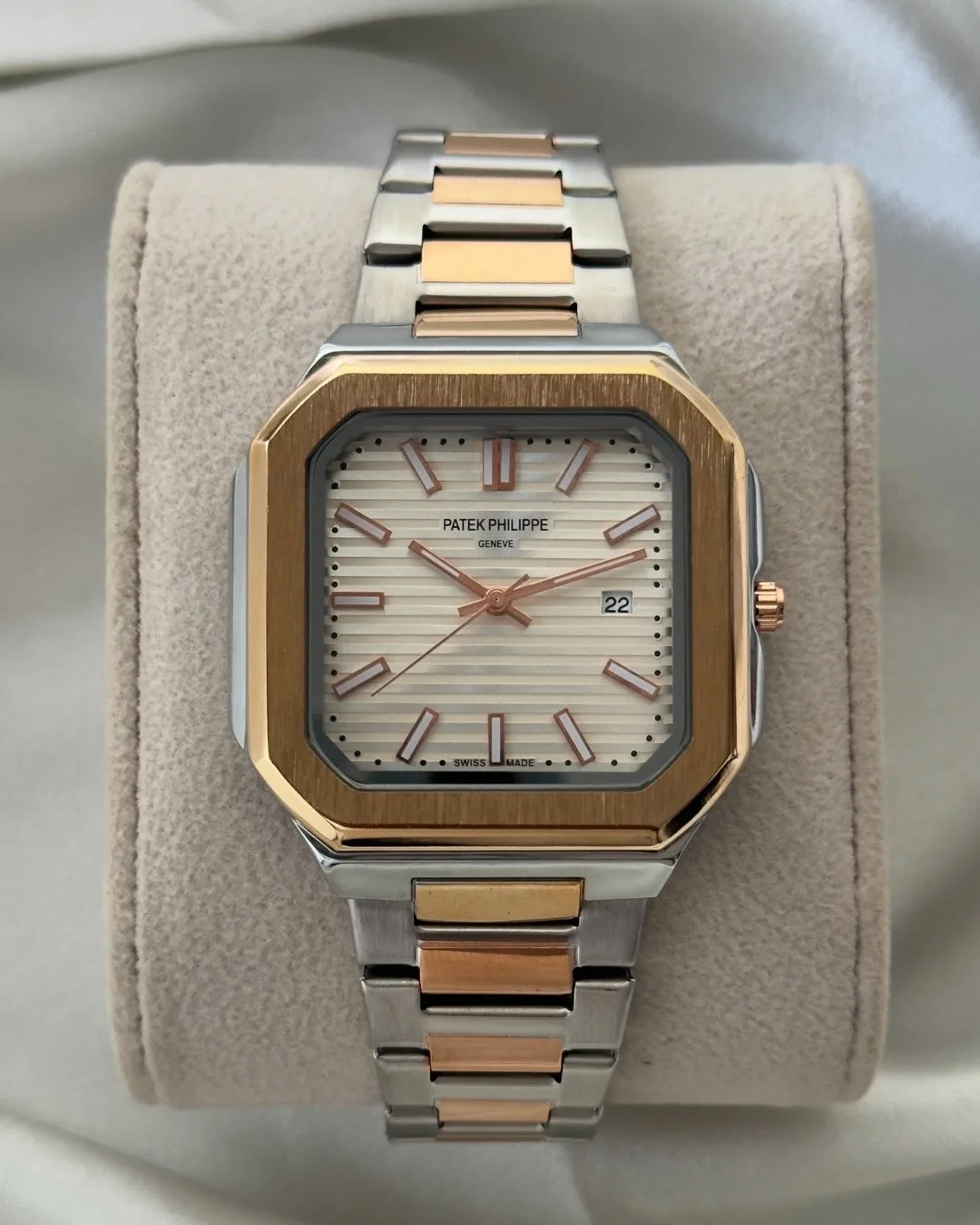 PP Cubitus - (Analog Watch) PP Cubitus - (Analog Watch) – White Dial / Silver & Rose Gold Strap