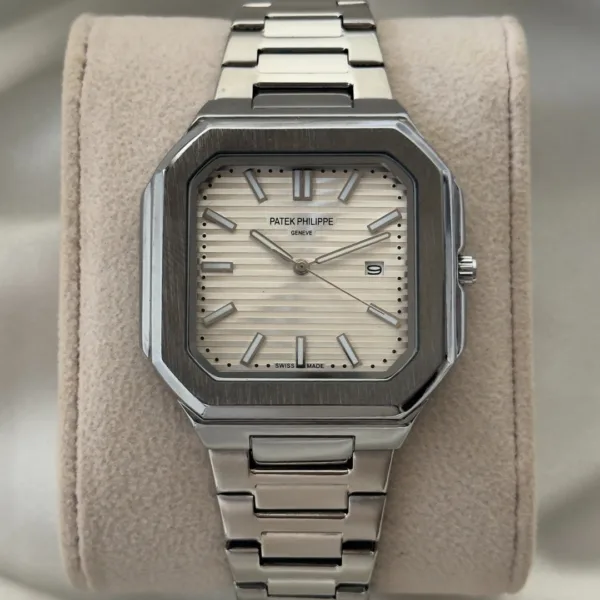 PP Cubitus - (Analog Watch) – White Dial / Silver Strap
