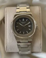 PP Nautilus - (Analog Watch) – Black Dial / Silver Strap