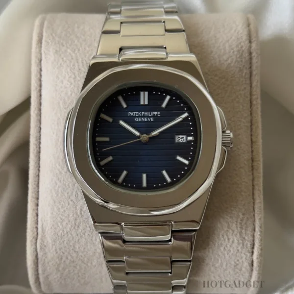 PP Nautilus - (Analog Watch) – Blue Dial / Silver Strap