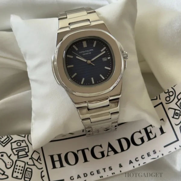 PP Nautilus - (Analog Watch) – Blue Dial / Silver Strap