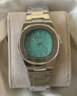 PP Nautilus - (Analog Watch) – Mint Blue Dial / Silver Strap
