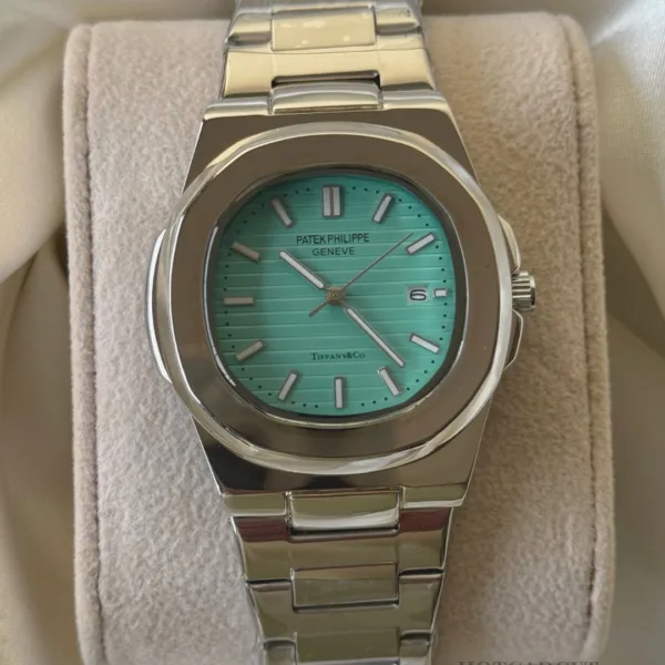 PP Nautilus - (Analog Watch) – Mint Blue Dial / Silver Strap