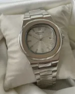 PP Nautilus - (Analog Watch) – White Dial / Silver Strap