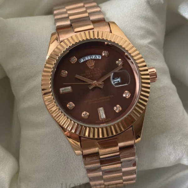 RLX Classic II – Oyster Edition – Brown Dial / Rose Gold Strap