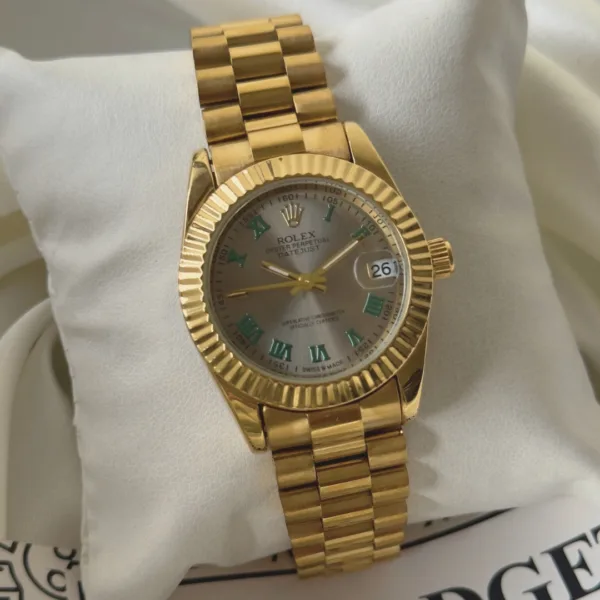 RLX Day-Date 40 – Oyster – Grey Dial / Gold & Silver Strap