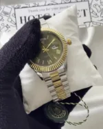 RLX Day-Date 40 – Oyster Olive Green – Olive Green Dial / Silver & Gold Strap – video