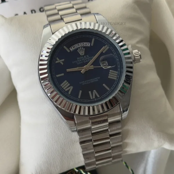 RLX Day-Date 40 – President White Blue